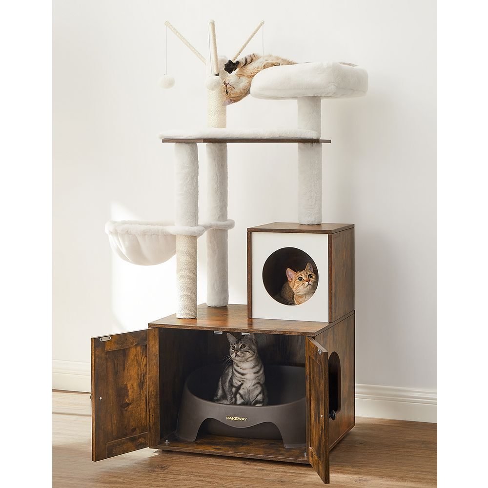 Kradsetræ i vintagedesign med skab - Image 2