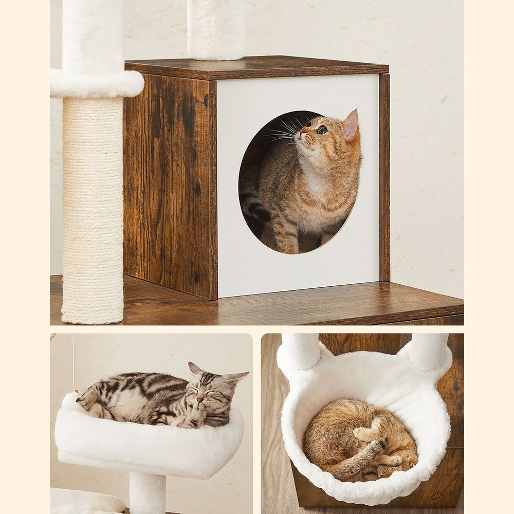 Kradsetræ i vintagedesign med skab - Image 3